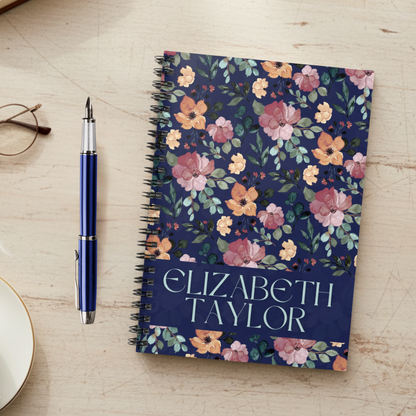 Personalized Spiral Notebook for Teachers Appreciation Gift Idea for Group Gift for Nurses with Custom Name on Lined Journal with Personalization Notebook Cover