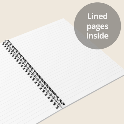 Floral Spiral Notebook with Custom Name